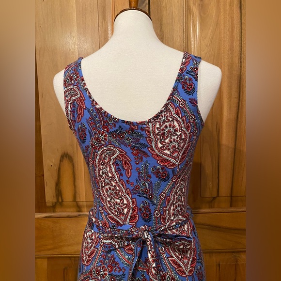 Talbots - Petites - Stretch Cotton/Modal Paisley Print Maxi Dress, EUC, est S/MP - Picture 9 of 15